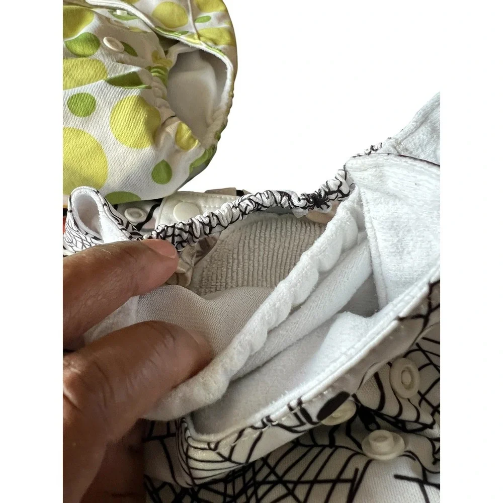 Reusable Cloth Diaper Lot of 5 Adjustable Snaps